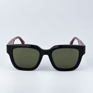 Gucci GG1670SK 005 BRAND NEW Sunglasses Black Red Green Square Unisex
